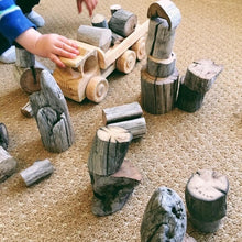 Load image into Gallery viewer, Driftwood Blocks  - 30 Natural Wooden Blocks
