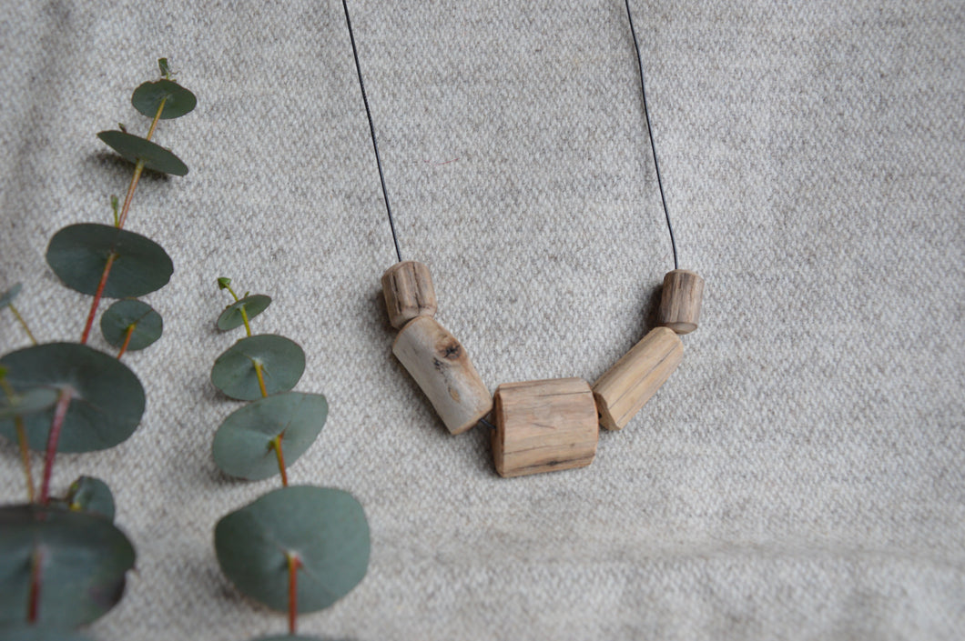 Driftwood Bead Necklace