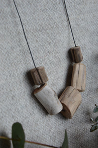 Driftwood Bead Necklace