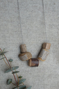 Driftwood Bead Necklace