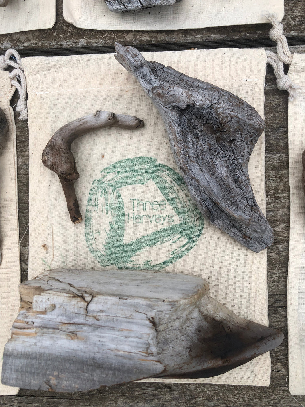 Drifty Bag - Three Unique Driftwood Pieces