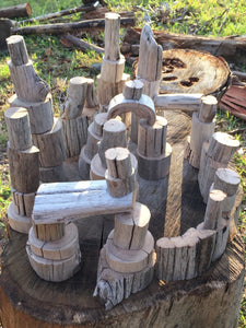 Driftwood Blocks  - 40 Natural Wooden Blocks