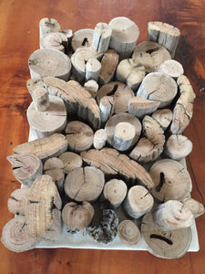 Driftwood Blocks - 50 Natural Wooden Blocks