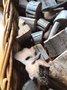 Driftwood Blocks - 100 Natural Wooden Blocks