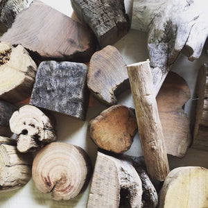 Driftwood Blocks - 50 Natural Wooden Blocks